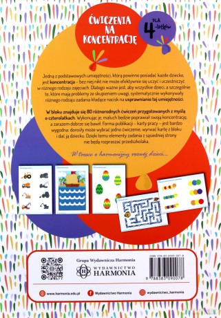 Ćwiczenia na koncentrację dla 4-latków - Magdalena Hinz [KSIĄŻKA]