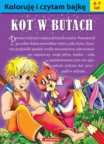 Koloruję i czytam bajkę. Kot w butach - Artur Lobus [KSIĄŻKA]