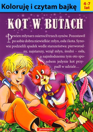 Koloruję i czytam bajkę. Kot w butach - Artur Lobus [KSIĄŻKA]