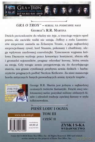 Nawałnica mieczy. Krew i złoto. Pieśń Lodu i Ognia (okładka filmowa) - George R.R. Martin [KSIĄŻKA]