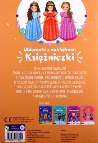 Księżniczki. Ubieranki z naklejkami [KSIĄŻKA]