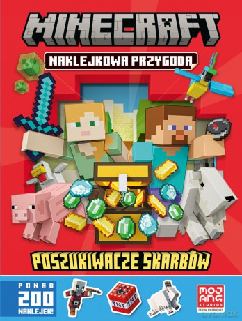 Poszukiwacze skarbów. Naklejkowa przygoda. Minecraft [KSIĄŻKA]