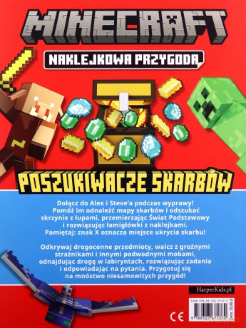 Poszukiwacze skarbów. Naklejkowa przygoda. Minecraft [KSIĄŻKA]