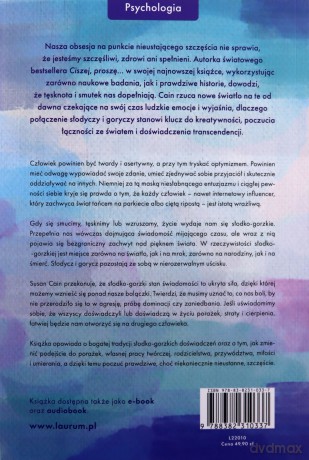Słodko-gorzko. Dlaczego smutek i tęsknota są nam potrzebne do szczęścia - Susan Cain [KSIĄŻKA]