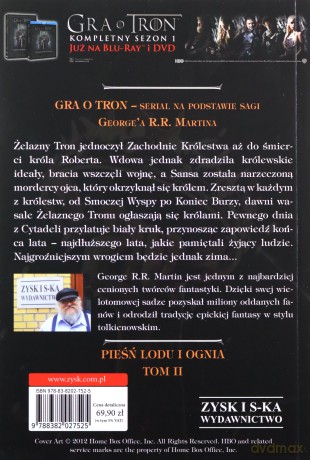 Starcie królów. Pieśń Lodu i Ognia tom 2 (okładka filmowa) - George R.R. Martin [KSIĄŻKA]