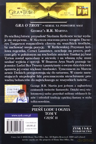 Taniec ze smokami. Pieśń lodu i ognia (Tom 2) (okładka fimowa) - George R.R. Martin [KSIĄŻKA]