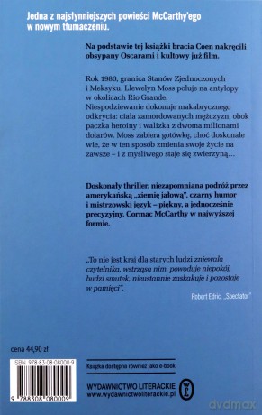 To nie jest kraj dla starych ludzi - Cormac McCarthy [KSIĄŻKA]