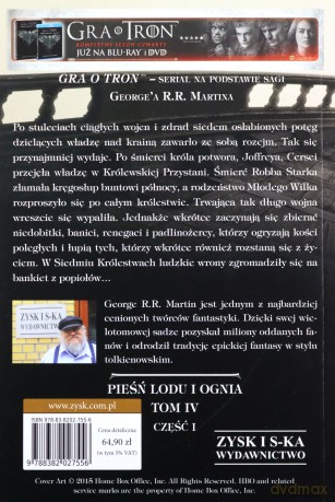 Uczta dla wron. Cienie śmierci. Pieśń lodu i ognia (okładka filmowa) - George R.R. Martin [KSIĄŻKA]