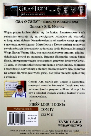 Uczta dla wron. Sieć Spisków. Pieśń lodu i ognia (okładka filmowa) - George R.R. Martin [KSIĄŻKA]