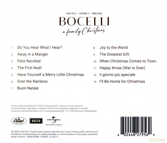 Andrea Bocelli: A Family Christmas [CD]