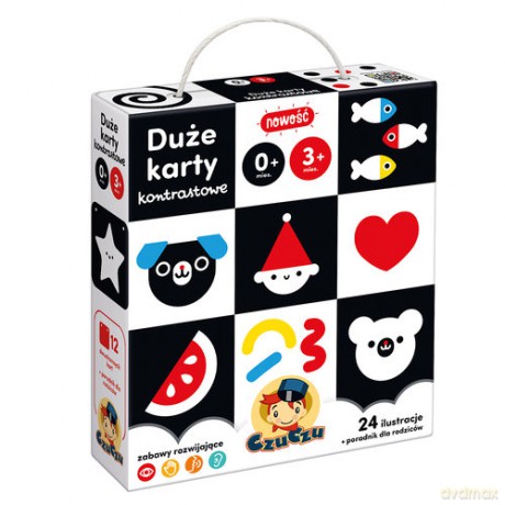 CzuCzu Duże karty kontrastowe 0 mies.+ 3 mies [KSIĄŻKA]