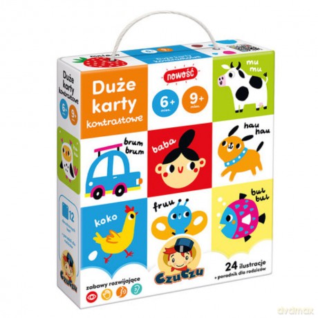 CzuCzu Duże karty kontrastowe 6 mies.+ 9 mies [KSIĄŻKA]