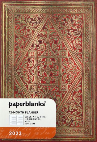 Kalendarz Paperblanks 2023 Golden Pathway Midi Tygodniowy [KALENDARZ]