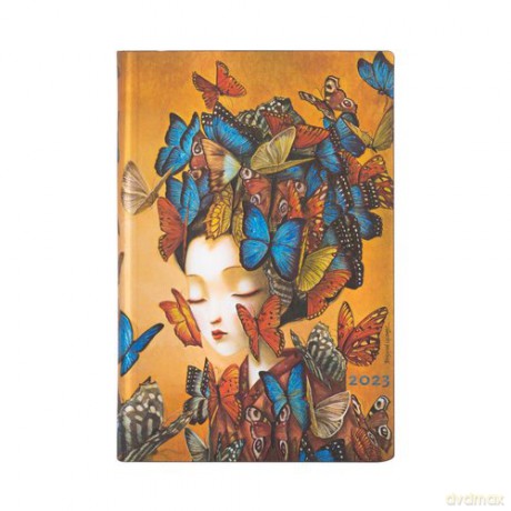 Kalendarz Paperblanks 2023 Madame Butterfly Flexi Mini Tygodniowy [KALENDARZ]