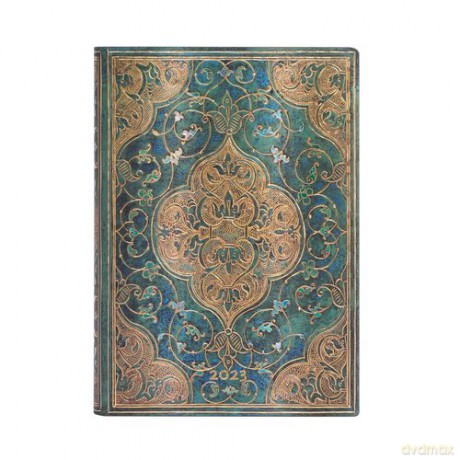 Kalendarz Paperblanks 2023 Turquoise Chronicles Flexi Midi Dzienny [KALENDARZ]
