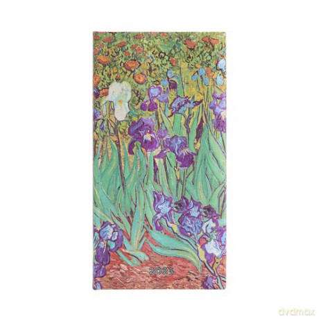 Kalendarz Paperblanks 2023 Van Gogh's Irises Slim Tygodniowy [KALENDARZ]