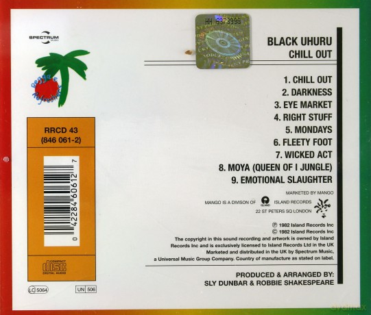 Black Uhuru: Chill Out [CD]
