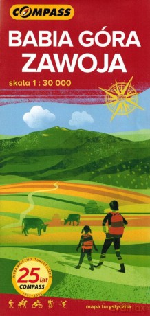 Babia Góra. Zawoja. Mapa turystyczna w skali 1:30 000