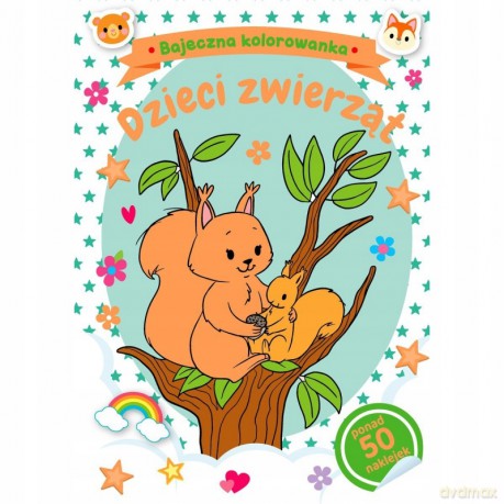 Bajeczna kolorowanka. Dzieci zwierząt - Natalia Berlik [KSIĄŻKA]