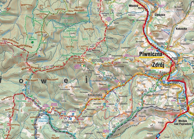 Beskid Sądecki. Mapa turystyczna w skali 1:50 000 (wersja wodoodporna)
