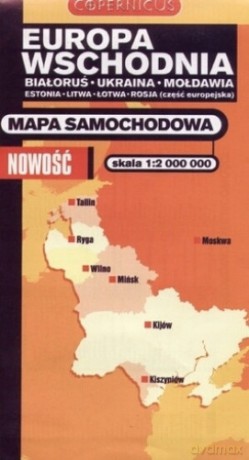 Europa Wschodnia. Mapa samochodowa w skali 1:2 000 000