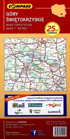 Góry Świętokrzyskie. Mapa turystyczna w skali 1:60 000