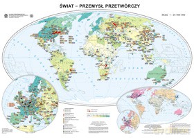 Świat Mapa Ścienna Przemysł Przetwórczy [MAPA]