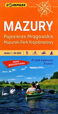 Mazury. Pojezierze Mrągowskie. Mapa turystyczna w skali 1:50 000 (wersja wodoodporna)