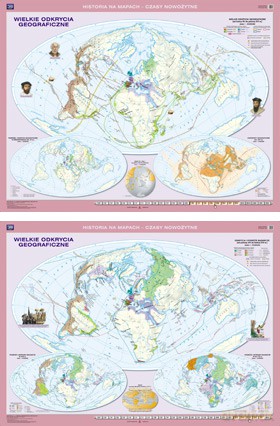 Historia Mapa Ścienna Wielkie Odkrycia Geograficzne [MAPA]