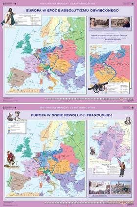Historia Mapa Ścienna Europa W Epoce Absolutyzmu Oświeconego/Europa W Dobie Rewolucji Francuskiej [MAPA]