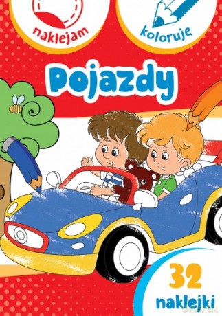 Pojazdy. Naklejam i koloruję - Aleksander Małecki, Anna Wiśniewska [KSIĄŻKA]