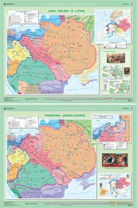 Historia Mapa Ścienna Unia Polski Z Litwą/Państwa Jagiellonów [MAPA]