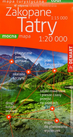 Tatry i Zakopane. Mapa turystyczna Tour w skali 1:20 000