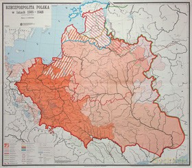 Historia Mapa Ścienna Rzeczpospolita Polska W Latach 1505-1648 (Płótno) [MAPA]
