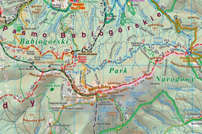 Wokół Babiej Góry. Mapa turystyczna w skali 1:60 000 (wersja wodoodporna)