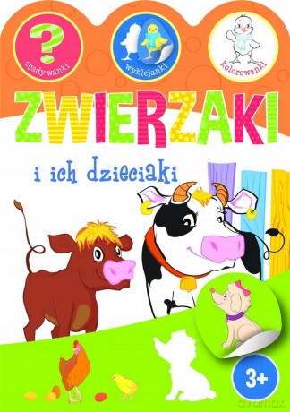Zwierzaki i ich dzieciaki. Zgadywanki, wyklejanki, kolorowanki - Ewa Gorzkowska-Parnas [KSIĄŻKA]