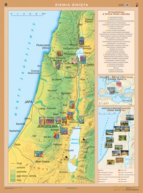 Historia Mapa Ścienna Ziemia Święta [MAPA]