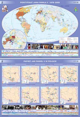 Historia Mapa Ścienna Pontyfikat Jana Pawła Ii [MAPA]