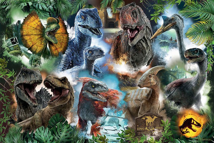 Puzzle 300 el. Ulubione dinozaury/Universal Jurassic World