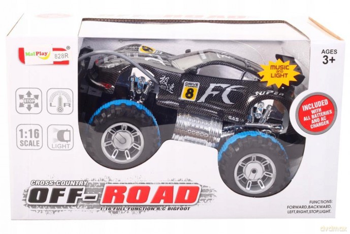 Samochód RC OFFROAD,ładowarka,akumulator,bat. MAL