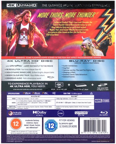 Thor: Love And Thunder (Thor: Miłość i grom) [Blu-Ray 4K]+[Blu-Ray]