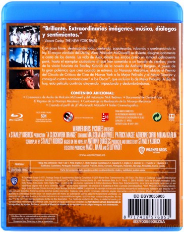 A Clockwork Orange (Mechaniczna pomarańcza) [Blu-Ray]