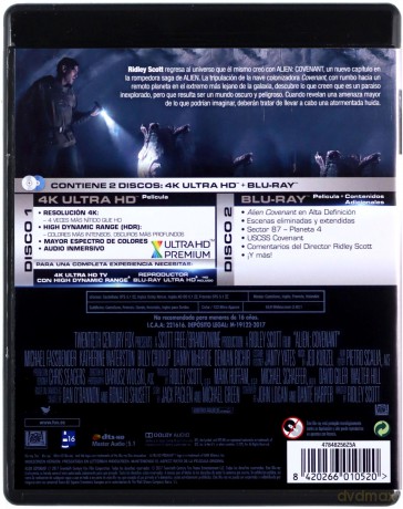 Alien: Covenant (Obcy: Przymierze) [Blu-Ray 4K]+[Blu-Ray]