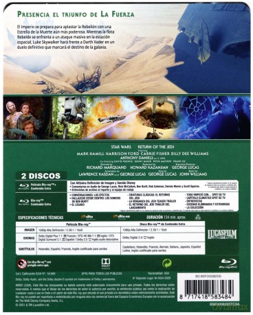 Star Wars: Episode VI - Return of the Jedi (Gwiezdne wojny: Część VI - Powrót Jedi) (steelbook) [2xBlu-Ray]