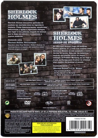 Sherlock Holmes / Sherlock Holmes: A Game of Shadows (Sherlock Holmes / Sherlock Holmes: Gra cieni) (steelbook) [2DVD]