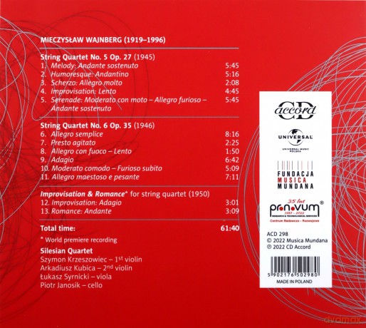 Kwartet Śląski: Wajnberg: Kwartety Smyczkowe vol. 7 [CD]