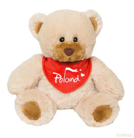 Maskotka Miś w apaszce Poland 16 cm