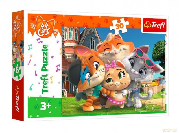 TREFL 30 el. Przyjaźń w kociej krainie 44 koty [PUZZLE]