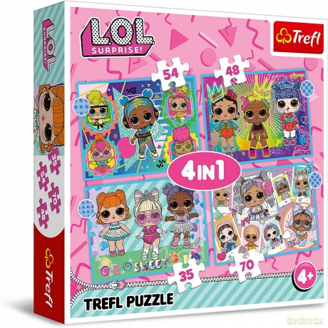 TREFL 4w1 Poznaj laleczki LOL Surprise [PUZZLE]