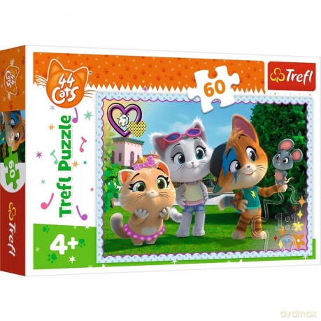 TREFL 60 el. Zabawy w gronie przyjaciół 44 Koty [PUZZLE]